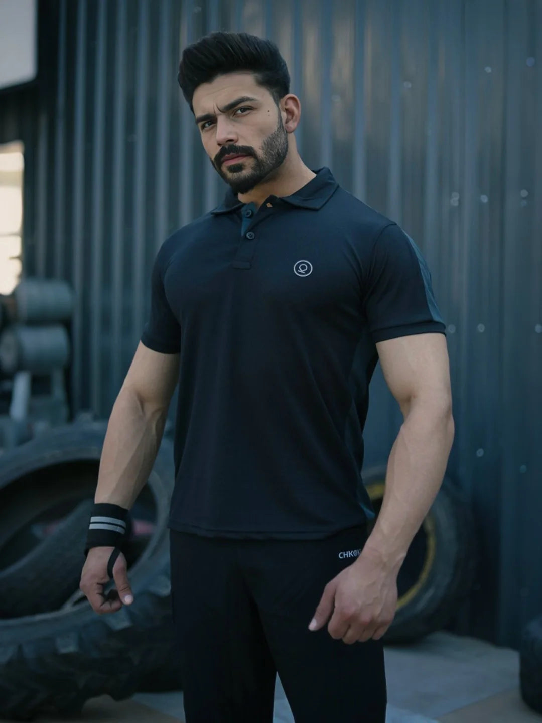 Men Regular Dry Fit Half Sleeve Polo T-Shirt Black